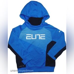Nike Hoodie Boys Therma Fit Elite Jacket Sports Athletic Wear Sweater Coat Blue